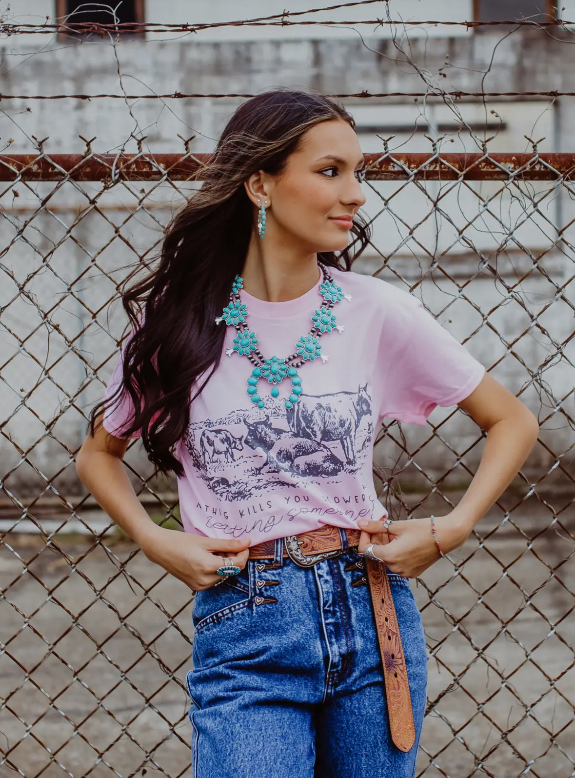 Cattle Cowgirl Tee