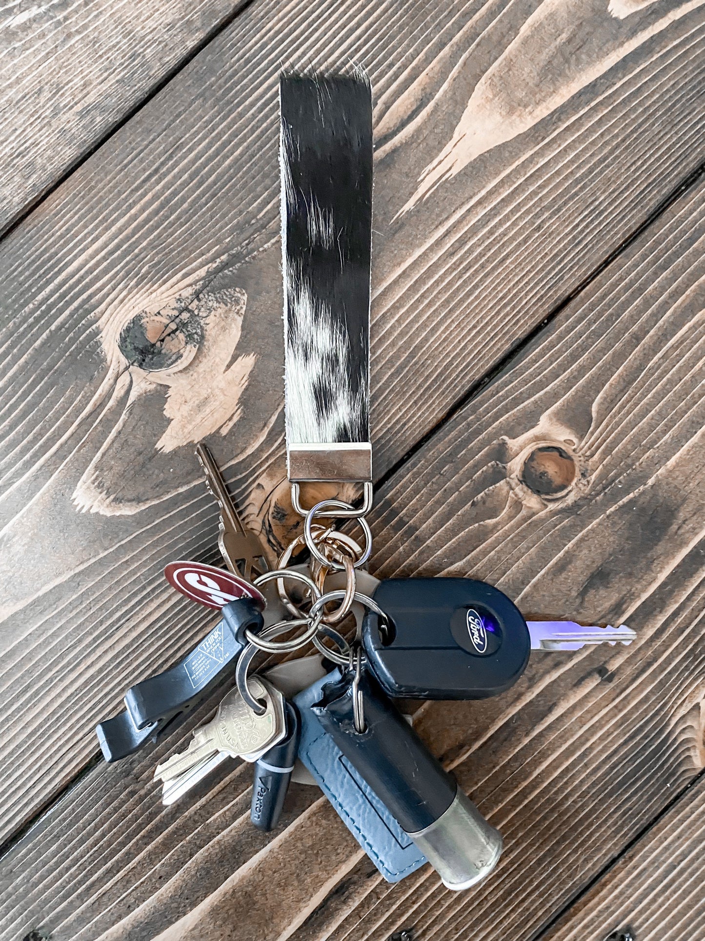 Genuine Cowhide Loop Keychain